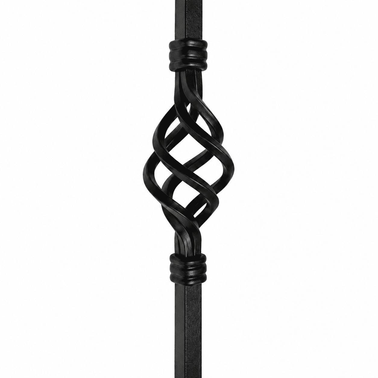 1 x Black Wrought Iron Metal Cage Baluster Balustrade Stair Spindle 950mm long x 12mm Plain Bars